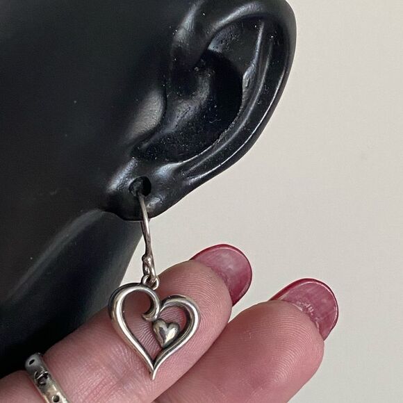 James Avery Retired Joy Of My Heart Dangle Earrings - Picture 3 of 4